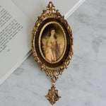 Vintage Oval Gold Framed Lady