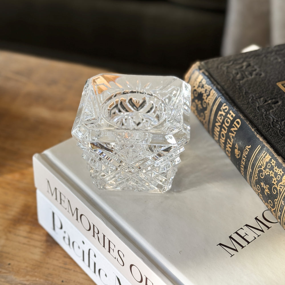 Vintage glass taper holder.