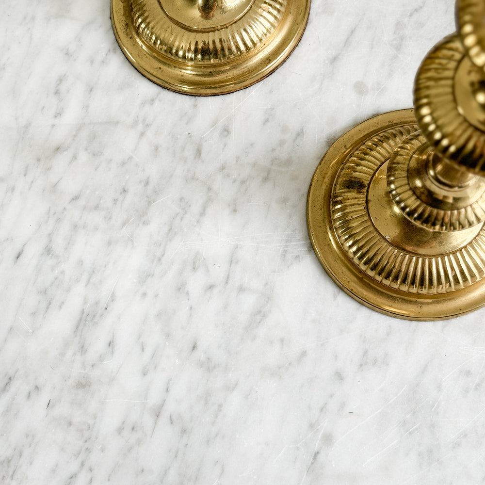 Vintage Brass Taper Pair.