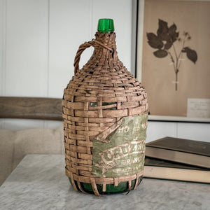 Vintage Portuguese Wicker Demijohn.
