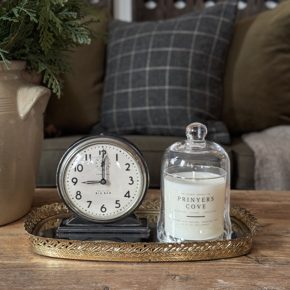 Vintage rectangle vanity mirror tray.