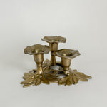 Vintage brass flower taper holder
