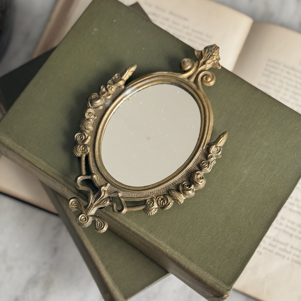 Small Vintage Metal Mirror