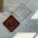 Vintage Small Glass Box with Lid