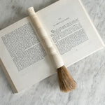 Vintage white ribbed calligraphy brush