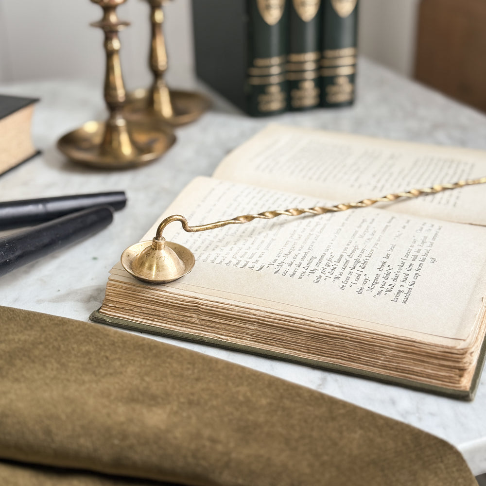 Vintage brass candle snuffer