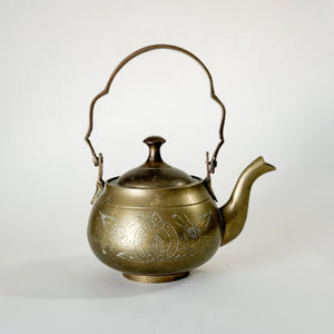 Brass Etched Teapot.