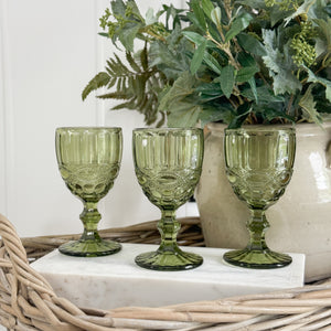 Green Garden Wine Glass.
