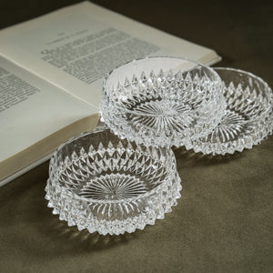 Vintage diamond point glass coaster