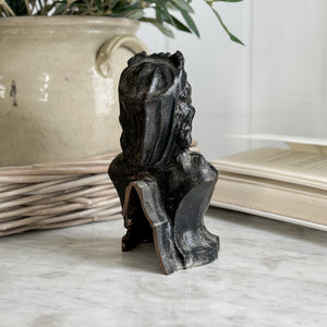 Vintage cast Iron Lady bust Andiron- FRANCE