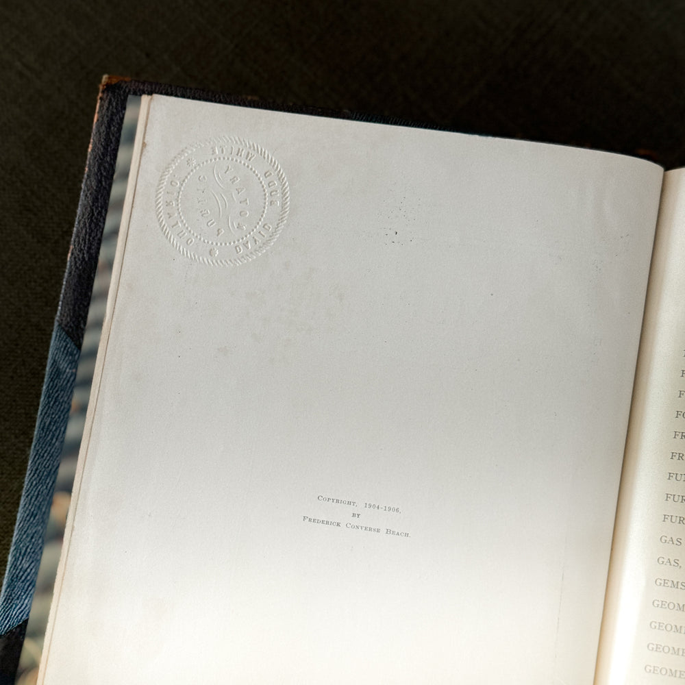 The Americana antique leather book.