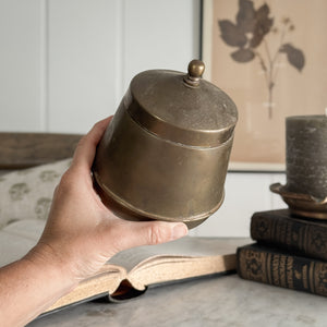 Vintage Brass Lidded Jar.