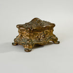 Vintage brass jewellery casket