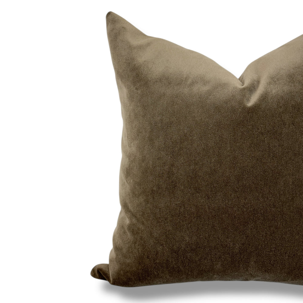 Truffle Linen Velvet Pillow Cover