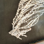 Vintage brown and white coral piece - reserved for Kayla only