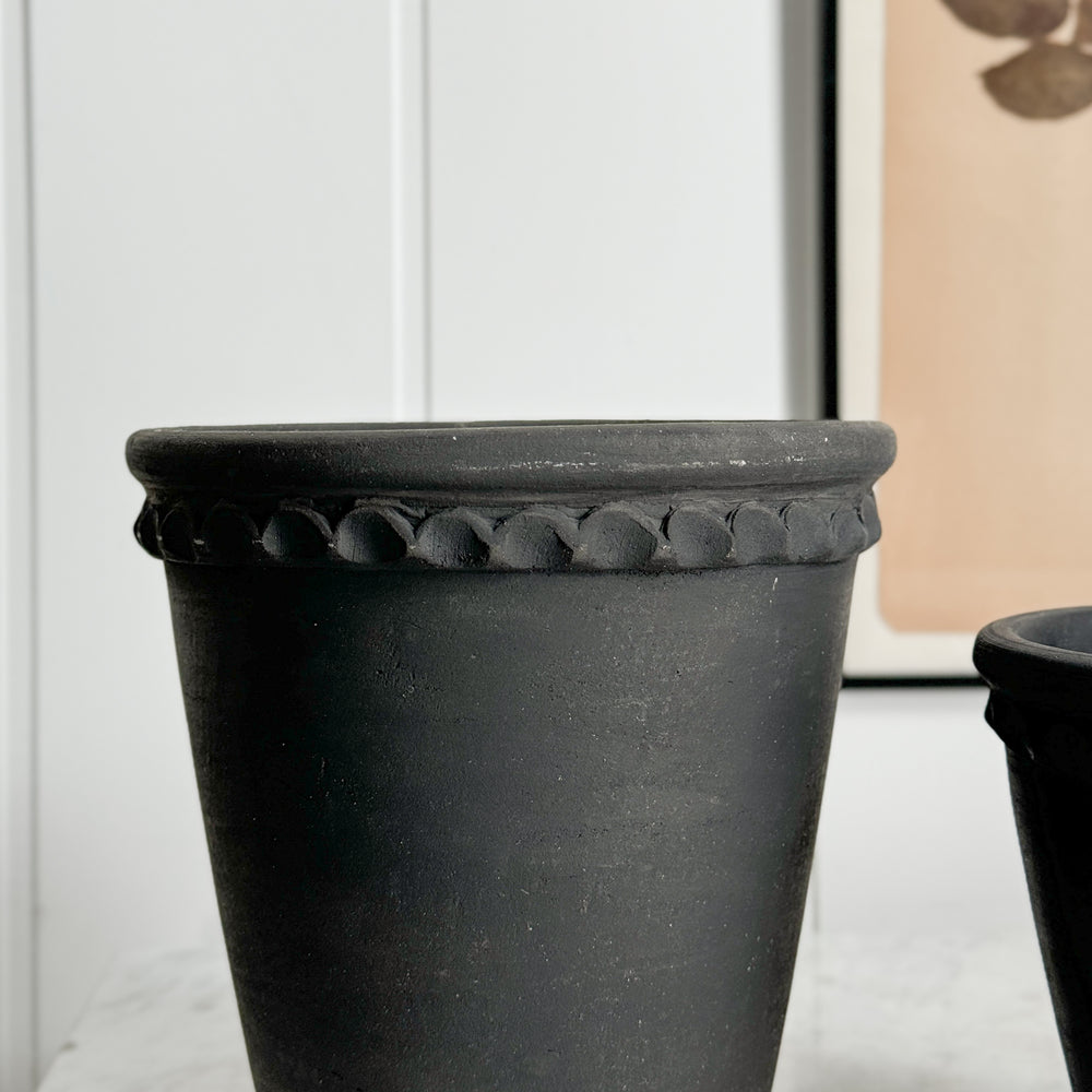 Matte Black Clay Pot