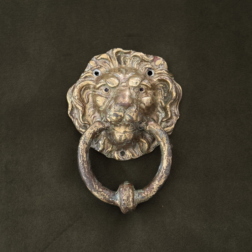 Vintage Solid Brass Lion Door knocker
