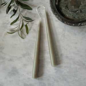 12" Danish Taper Candles - Olive.