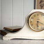 Vintage white and brass mantel clock