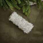 Vintage style silver tinsel garland.