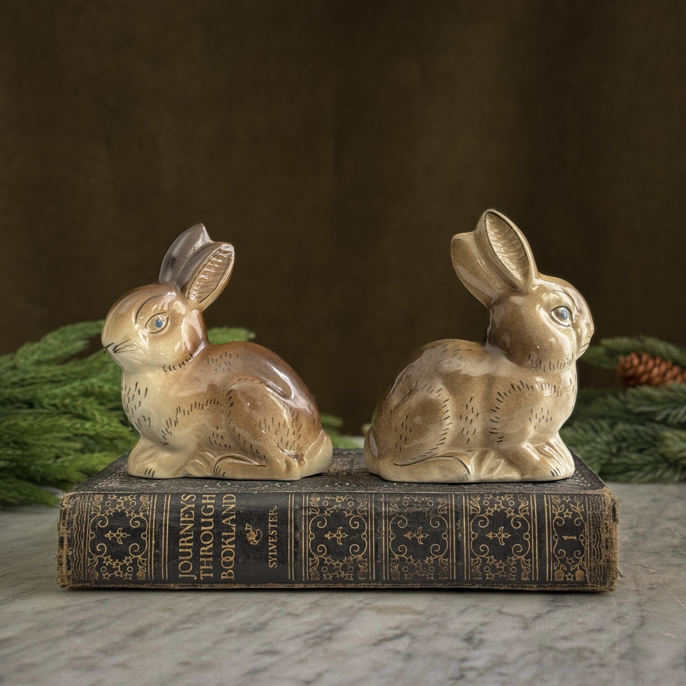 Vintage Polish Ceramic Bunnies.