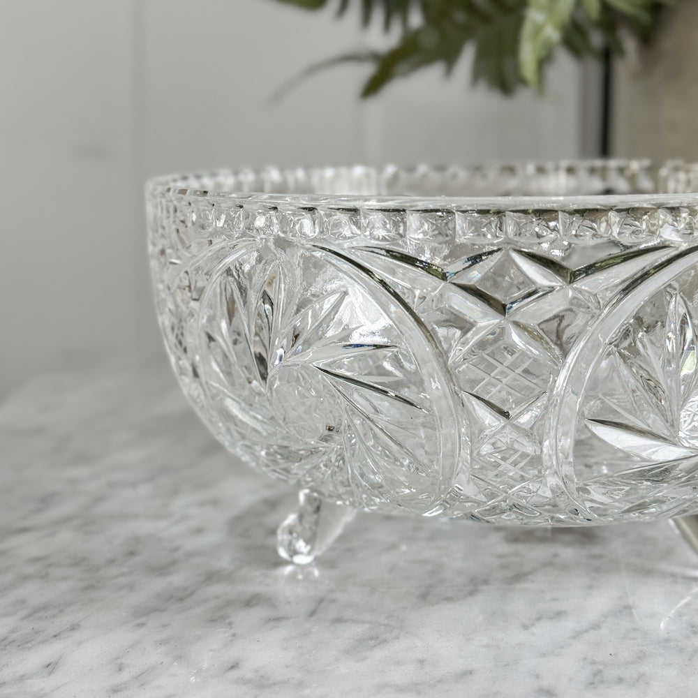Vintage glass footed bowl.