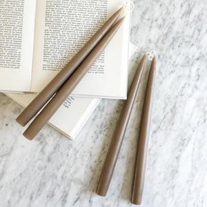 12" Danish Taper Candles - Almond.