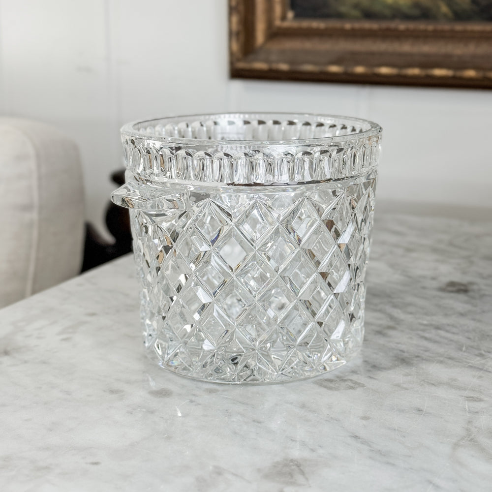 Vintage Crystal Glass Ice Bucket