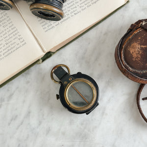 Vintage Metal Compass in Leather case