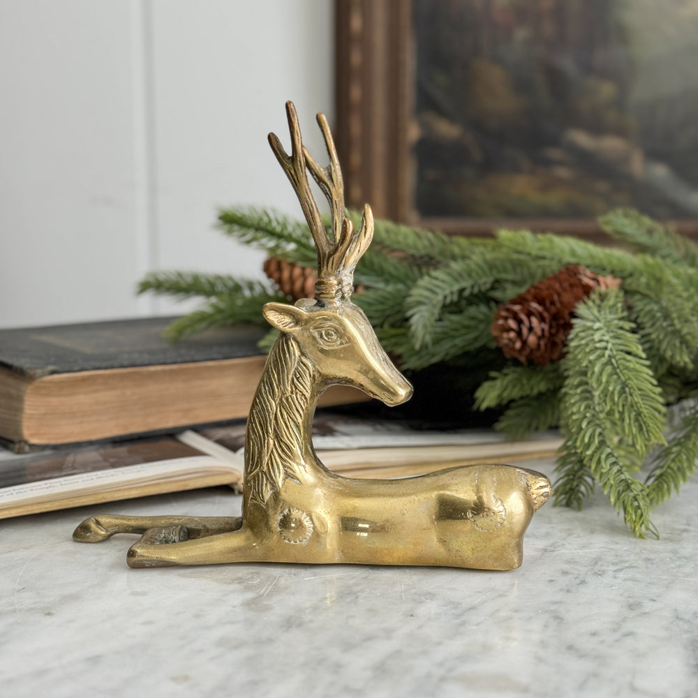 Vintage laying deer.