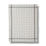 Linen Tea Towel - Black Grid