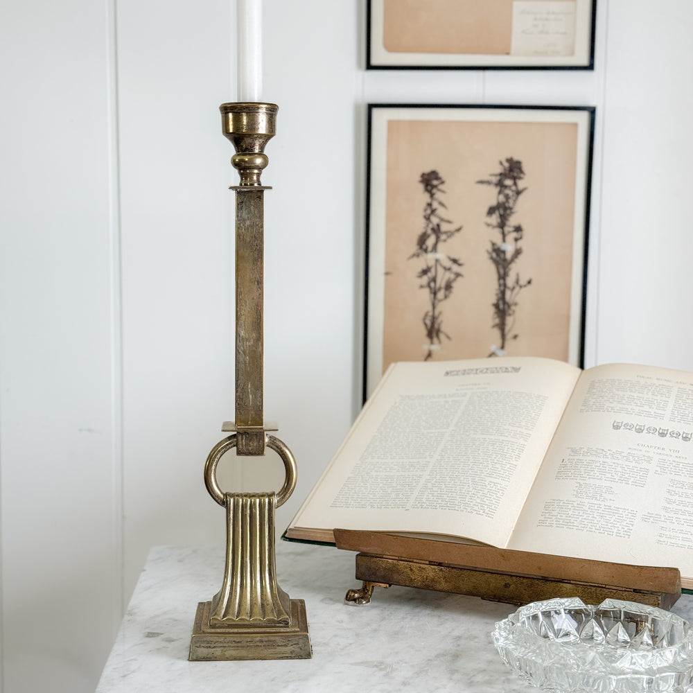 Vintage tall ring taper candleholder.