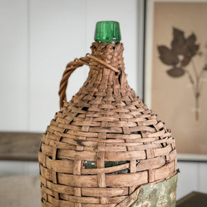 Vintage Portuguese Wicker Demijohn.