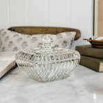 Vintage glass lidded dish.