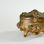 Vintage brass jewellery casket