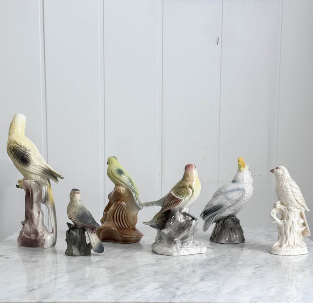Vintage Porcelain Painted Birds