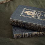 Antique black and gold books