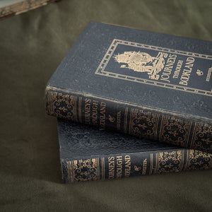 Antique black and gold books