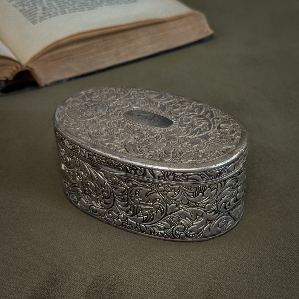 Vintage Metal Jewellery Box.