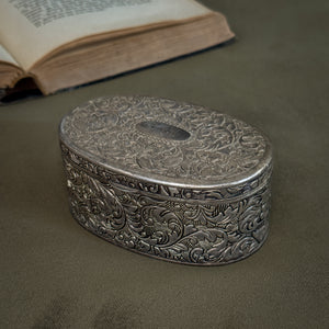 Vintage Metal Jewellery Box.