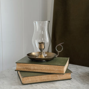 Vintage tapered brass hurricane.