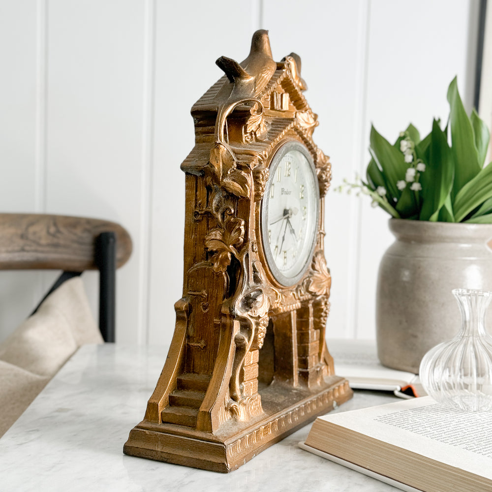 Vintage Bird Mantle Clock.