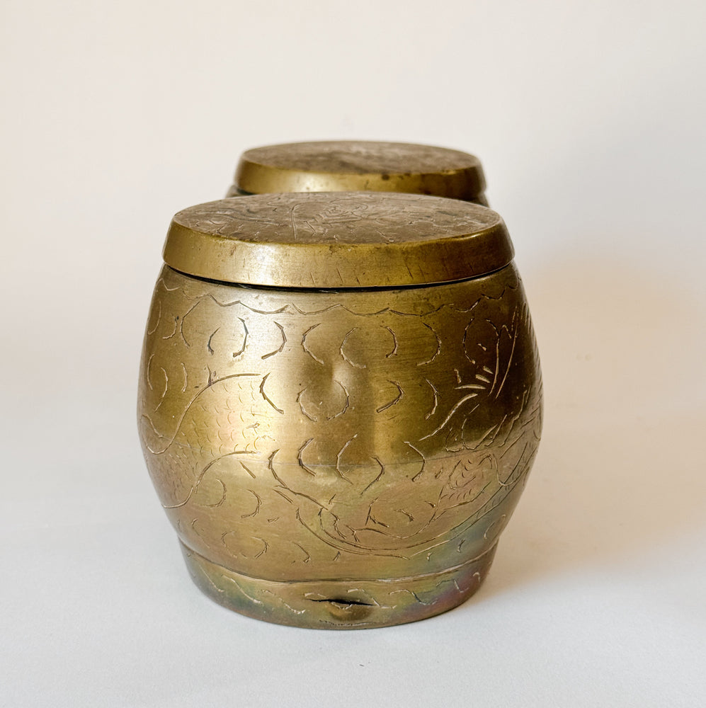 Vintage Brass Lidded Jar