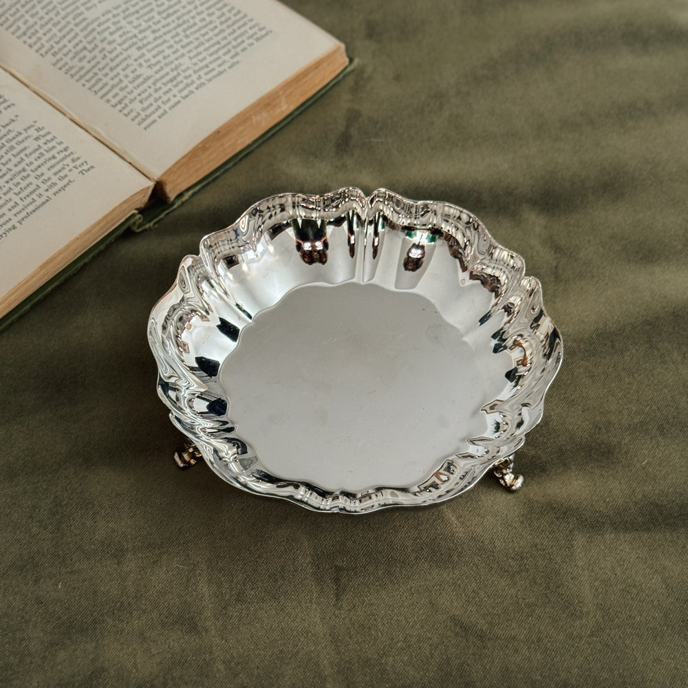 Vintage silverplate footed bowl.