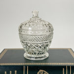 Vintage glass lidded jar.