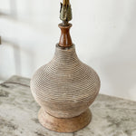 Vintage Wooden and Brass Lamp base