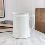 Antique white ironstone pitcher Johnson Bros - England