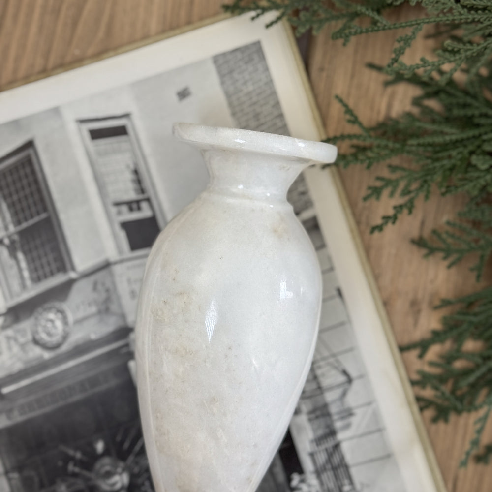 Vintage White Marble Vase