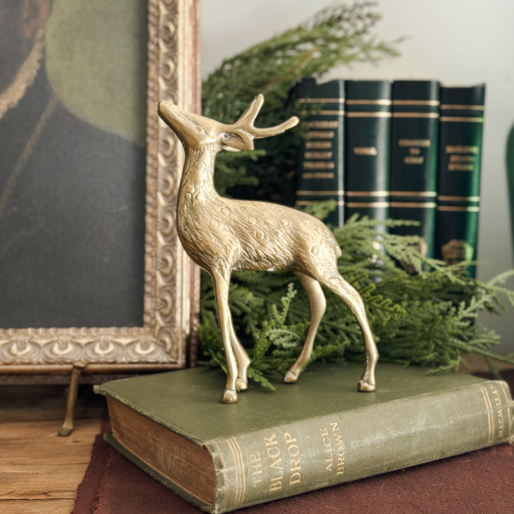 Vintage brass stag.