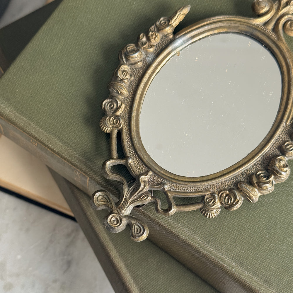 Small Vintage Metal Mirror